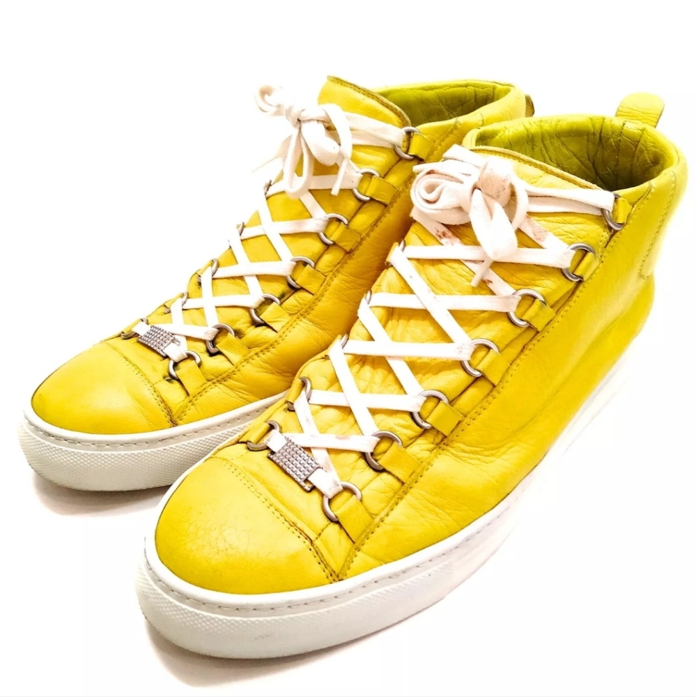 BALENCIAGA SNEAKERS MEN YELLOW LEATHER (CALF)